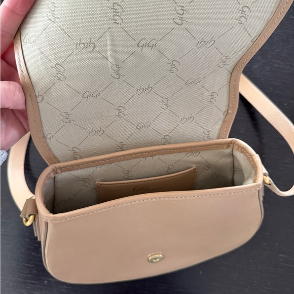 Gigi New York Jenni Saddle Bag in cappuccino Italian calfskin leather - Picture 7 of 12